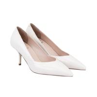 Kadın Bej Kroko Baskılı Rugan Deri Stiletto