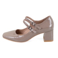 Kadın Bej Mary Jane Deri Klasik Ayakkabı