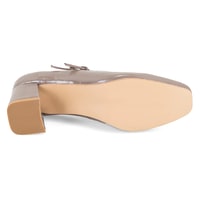 Kadın Bej Mary Jane Deri Klasik Ayakkabı