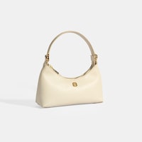 Kadın Bej Omuz Askılı Mini Deri El Çantası