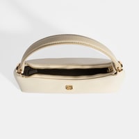 Kadın Bej Omuz Askılı Mini Deri El Çantası