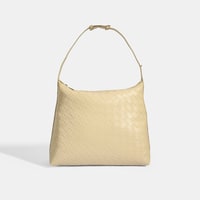 Kadın Bej Örgü Baskılı Omuz Çantası