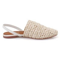 Kadın Bej Örgülü Terlik