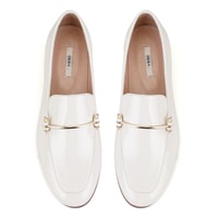 Kadın Bej Rugan Deri Loafer