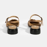 Kadın Bej Slingback Deri Günlük Ayakkabı