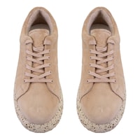 Kadın Bej Süet Deri Günlük Ayakkabı