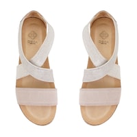 Kadın Bej Süet Deri Sandalet