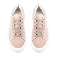 Kadın Bej Süet Deri Spor Ayakkabı