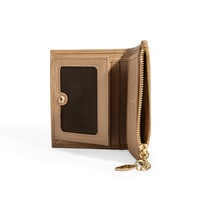 Kadın Bej Zincir Detaylı Deri Cüzdan