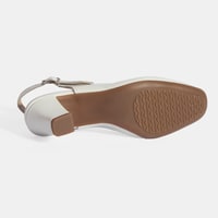 Kadın Beyaz Ayarlanabilir Tokalı DesaComfort Deri Topuklu Ayakkabı