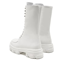 Kadın Beyaz Deri Bot