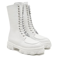 Kadın Beyaz Deri Bot