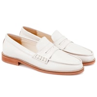 Kadın Beyaz Deri Loafer