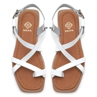 Kadın Beyaz Deri Sandalet