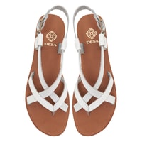 Kadın Beyaz Deri Sandalet