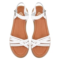 Kadın Beyaz Deri Sandalet