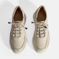 Kadın Beyaz DesaComfort Deri Bağcıklı Günlük Ayakkabı