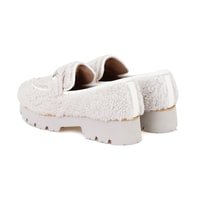 Kadın Beyaz Kürk Detaylı Günlük Ayakkabı