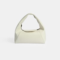 Kadın Beyaz Logo Baskılı Deri El Çantası