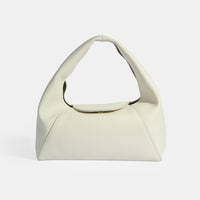 Kadın Beyaz Logo Baskılı Deri Omuz Çantası