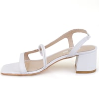 Kadın Beyaz Topuklu Sandalet
