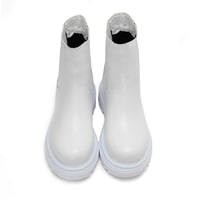 Kadın Beyaz Yandan Lastikli Chelsea Bot