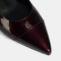 Kadın Bordo Ayarlanabilir Tokalı Rugan Babet