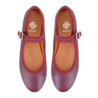 Kadın Bordo Deri Babet