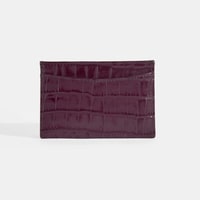 Kadın Bordo Deri Kartlık