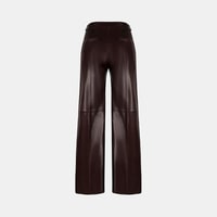 Kadın Bordo Deri Pantolon