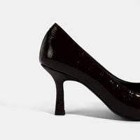 Kadın Bordo Kroko Baskılı Deri Stiletto