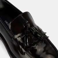 Kadın Bordo Püskül Detaylı Deri Loafer