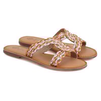 Kadın Çok Renkli Hasır Örgülü Terlik