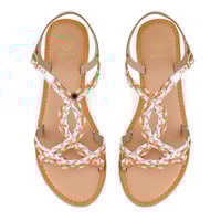 Kadın Çok Renkli Hasır Örgülü Terlik