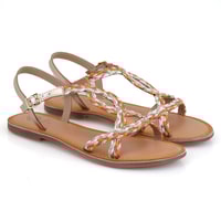 Kadın Çok Renkli Hasır Örgülü Terlik