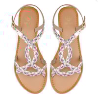 Kadın Çok Renkli Hasır Örgülü Terlik