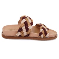 Kadın Çok Renkli Örgülü Terlik