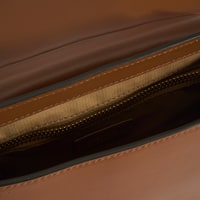 Kadın Düğüm Askılı Konyak Deri Omuz Çantası