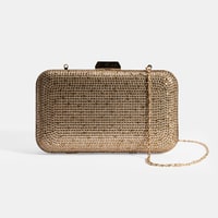 Kadın Gold Taş Detaylı Portföy Gece Çantası