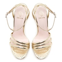 Kadın Gold Topuklu Sandalet