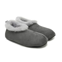 Kadın Gri Fluffy Yünlü Patik