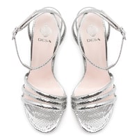 Kadın Gümüş Topuklu Sandalet