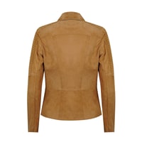 Kadın Hardal Süet Deri Ceket