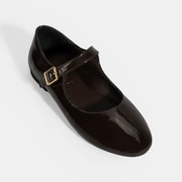 Kadın Kahve Ayarlanabilir Tokalı Deri Babet