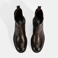 Kadın Kahve Ayarlanabilir Tokalı Deri Bot