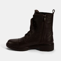 Kadın Kahve Bağcıklı Deri Postal Bot