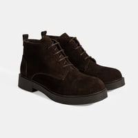 Kadın Kahve Bağcıklı Süet Bot