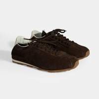 Kadın Kahve Bağcıklı Süet Spor Ayakkabı