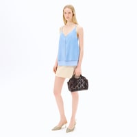 Kadın Kahve Çiçek Logolu El Çantası