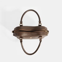 Kadın Kahve Deri Çanta Aksesuarlı Mini El Çantası